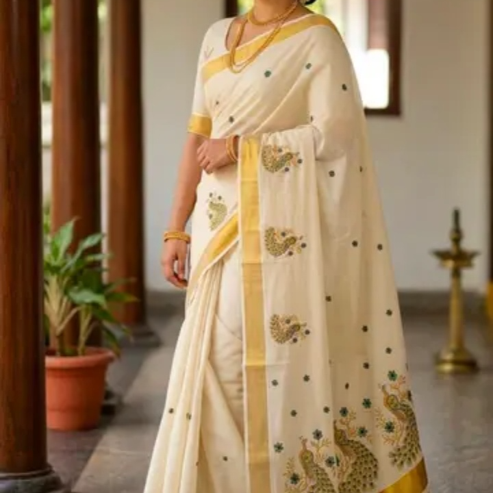Onam kerala saare(cotton blend)