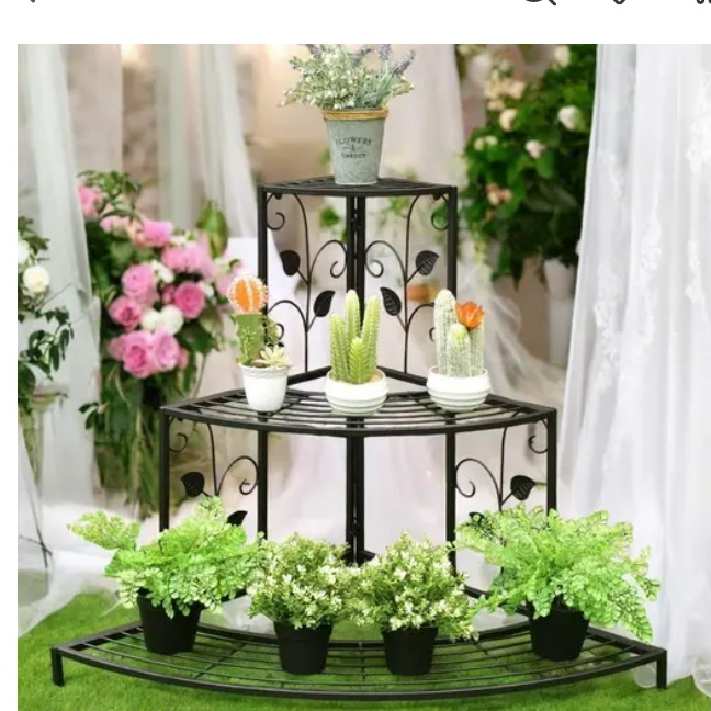 Metal corner plant stand 3tier