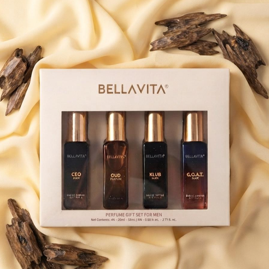 BELLAVITA  Gift Set 4x20 ml Luxury Scent with Long Lasting Fragrance Perfume Men)