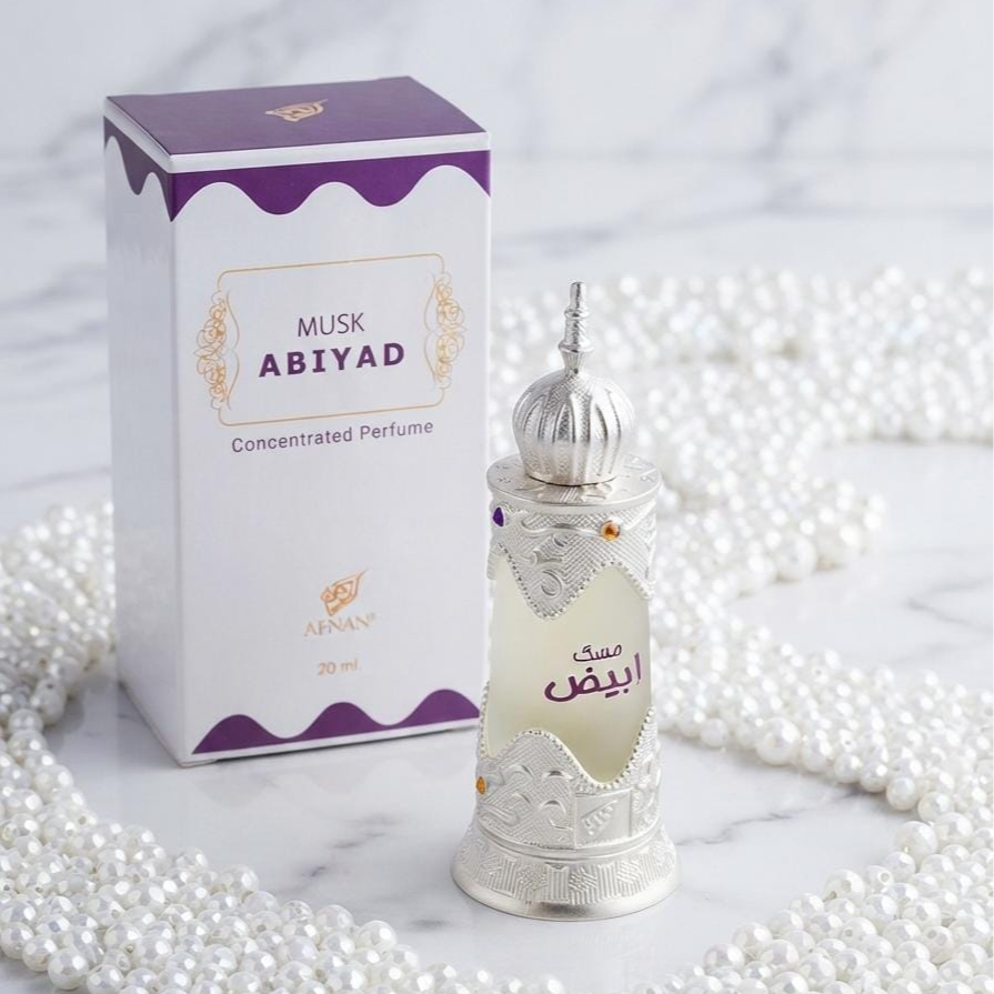 Afnan Musk Abiyad, 20ml concentrated perfume oil (attar)