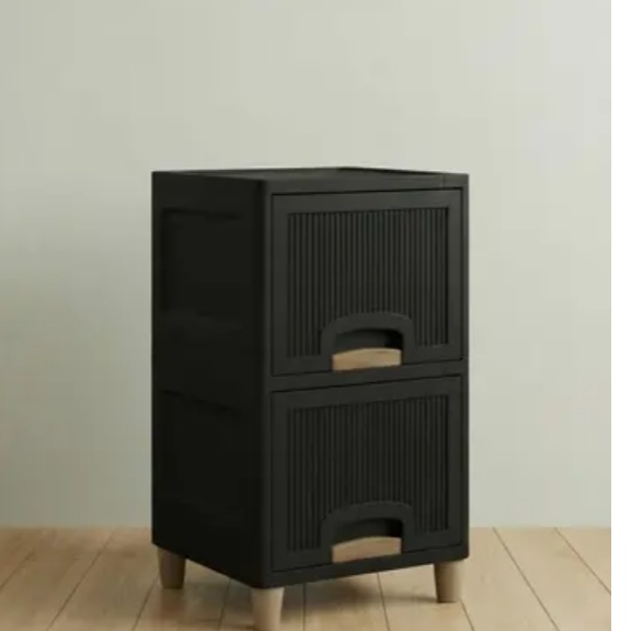 Two tier storage cabinet plastic